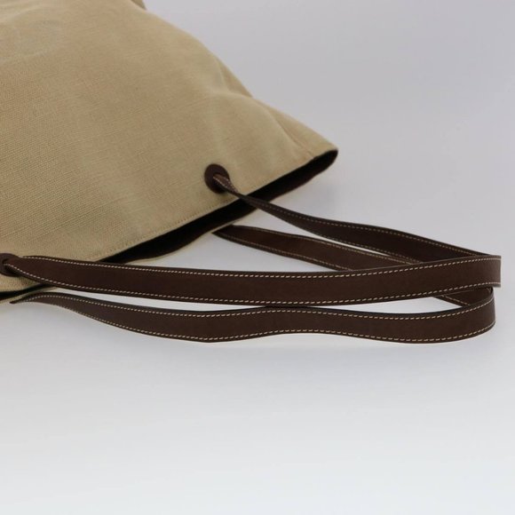 CHANEL COCO Mark Tote Bag Canvas Beige CC Auth am2628g - Picture 7 of 12